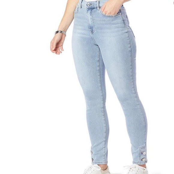 DG2 by Diane Gilman Virtual Stretch Button-Hem Skinny Jean - Basic - Siz… - Picture 1 of 16